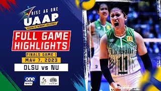 DLSU vs NU G1 finals highlights  UAAP Season 85 Womens Volleyball  May 7 2023 [upl. by Reni]