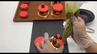 How To Make Macarons with Convection Oven  Raspberry Pistachio Macarons🌈 [upl. by Xymenes]