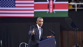 Obama in Kenya President Barack Obamas speech at Kasarani  full [upl. by Nabois]