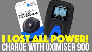 Quad Lock Wireless Charger  Flat Battery SAVED by the Oxford Oximiser 900 [upl. by Kain]