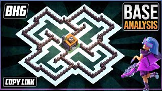 THE BEST BH6 TROPHY defense Base 2023 Builder Hall 6 Trophy Base Design with Copy Link  COC [upl. by Eceinwahs]