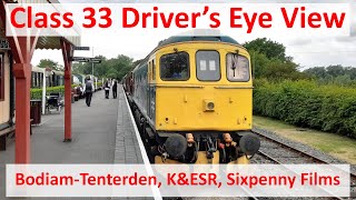 Class 33 drivers eye view cab ride footplate ride Crompton diesel D6587  33202 on the KESR [upl. by Elconin461]