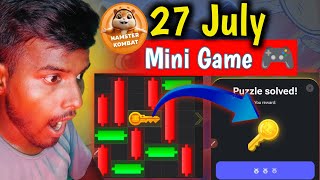 how to solve mini Game 🎮 Hamster Kombat today 27 जुलाई  key 8 🔑 Hamster Kombat today Mini game [upl. by Egas]