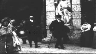 Archduke Franz Ferdinand of Austria and SophieDuchess of Hohenberg on an outinHD Stock Footage [upl. by Amata67]