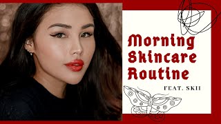 Morning Skincare Routine  ft SKII [upl. by Yelsiap]