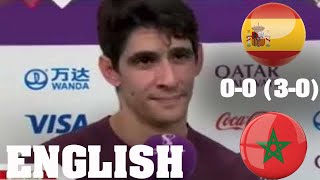 Yassine Bounou Post Match Interview I Morocco 00 30 Spain I World Cup Qatar 2022 English [upl. by Stauder]