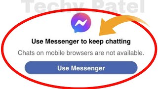 Use Messenger To Keep Chatting Problem Solve  Fix Chrome Facebook Messenger Not Working [upl. by Goldshlag282]