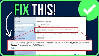 FIXED KB5034441 DOWNLOAD ERROR 0X80070643  Microsoft Update Error 0x80070643 Fix [upl. by Fillander]