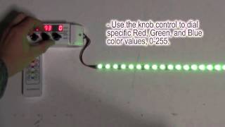 3 Knob RGB LED Controller with Digital Display for 1224VDC LED Lights  EcolocityLEDcom [upl. by Retseh]