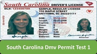 South Carolina DMV Permit Test 1 [upl. by Imotih461]