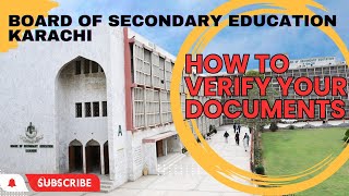 Verification from Matric Board  Attestation  BSEK  Karachi Board studyinitaly studyabroad [upl. by Rory]