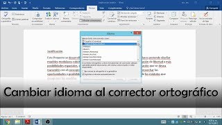 Cambiar idioma de Word y corrector ortográfico [upl. by Emilie]