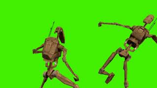 Green Screen B1 Battle Droids Fight Shots [upl. by Stiles393]