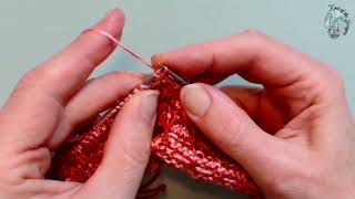 how to make the lifted Over Knot stitch in knitting [upl. by Nnylacissej]