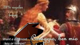 Slow Coraggio ben mio arr by Charman Piano Accompaniment [upl. by Rossen]