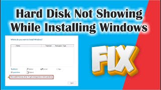 Hard Disk Partition Not Showing While Installing Windows 10th11th Gen 100 Solution [upl. by Pence]