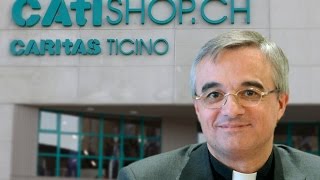 Mons Valerio Lazzeri in visita a Caritas Ticino [upl. by Hege265]