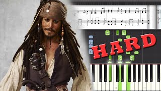 Pirates of the Caribbean  Hes a Pirate  Piano Tutorial  Sheets [upl. by Esilec]