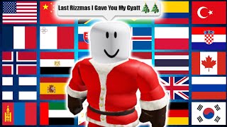 quotLast rizzmas i gave you my gyattquot in different languages meme [upl. by Lrad483]