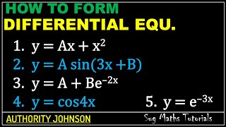 How to form Ordinary Differential equations 004 [upl. by Monroy139]