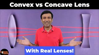 Concave and Convex Lens Experiment [upl. by Leahciam]