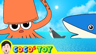 Legendary megalodon and kraken2ㅣdinosaurs animation for childrenㅣCoCosToy [upl. by Ahsienauq]