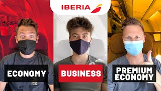 FEAST TO FAMINE  Iberia in all 3 classes  Business vs Premium vs Economy [upl. by Quenby]