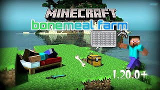 BEST 120 AUTOMATIC BONEMEAL FARM TUTORIAL IN MINECRAFT BEDROCK MCPEXboxPS4switchPC [upl. by Sorci]