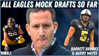 Eagles 2022 All Mock Drafts Review  Brooks amp Mayes Review All Eagles 2022 Mocks So Far  The Middle [upl. by Anenahs527]