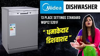 Midea 13 Place Settings Standard Dishwasher WQP12 5201F REVIEW [upl. by Wanyen779]