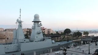 Nave Andrea Doria attraversa per la prima volta il canale navigabile di Taranto [upl. by Derril209]