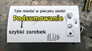 piecyk gazowy junkers na złom  podsumowanie ile zarobimy dużo miedzi  wycena złomu [upl. by Akeihsal931]