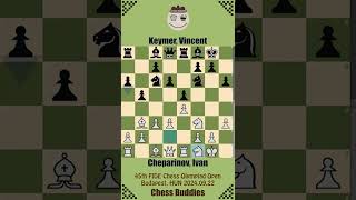 45th FIDE Chess Olympiad Open 2024 🔴 Cheparinov Ivan vs Keymer Vincent  Budapest HUN 2024 [upl. by Melville]