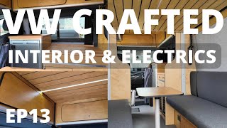 VW Crafter Camper Van EP13 Electrics and Interior inc dog kennels [upl. by Neruat861]