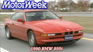 1990 BMW 850i  Retro Review [upl. by Annahsohs]