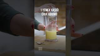 FİT TARİFLER ✅METABOLİZMA HIZLANDIRICI CHIA VE ZERDEÇALLI SMOOTHIE 🍹 [upl. by Ydieh]