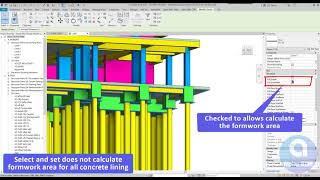 Formwork Area  Part 1 Calculate for Structural Foundation  Revit Addins  ALPHA BIM plugin [upl. by Warton]