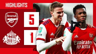 HIGHLIGHTS  Arsenal vs Sunderland 51  Carabao Cup  Nketiah 3 Pepe Patino [upl. by Yancy]