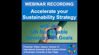 Accelerate you Sustainability Strategy with the United Nations Sustainable Development Goal [upl. by Etnaik]