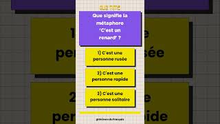 quotQuiz De Vocabulaire Français  Les Métaphoresquot [upl. by Neneek]