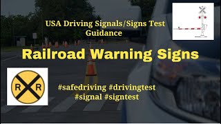 Railroad warning signs  USA Driving [upl. by Cavallaro381]