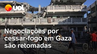 Israel x Hamas Negociações por cessarfogo na Faixa de Gaza são retomadas no Cairo [upl. by Ruthy]