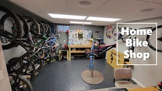 Home Bike Shop  My Basement Shop Tour of Tools and Space Setup [upl. by Ankeny]