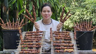 How To Make Grilled Pork Skewers Goes to market sell  Take care of the farm garden [upl. by Semadar]