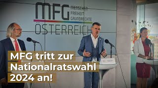 MFG tritt zur Nationalratswahl 2024 an [upl. by Araccat]