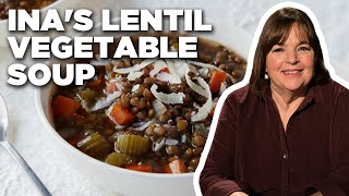 Ina Gartens 5Star Lentil Vegetable Soup  Barefoot Contessa  Food Network [upl. by Shishko]