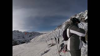 Second part of the run down Grand Paradis in Champery in January 2024 [upl. by Tila242]