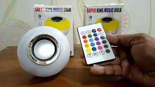 Smart Led Remote Control Bluetooth Speaker Music Bulb [upl. by Auqinahs587]