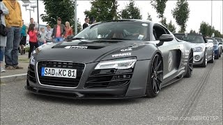 Prior Design Audi R8 V10 w Per4mance Exhaust BRUTAL sounds 1080p [upl. by Kletter]