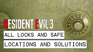 Resident Evil 3 Remake All Locks Safes amp Strongbox Locations amp Solutions [upl. by Earehc]